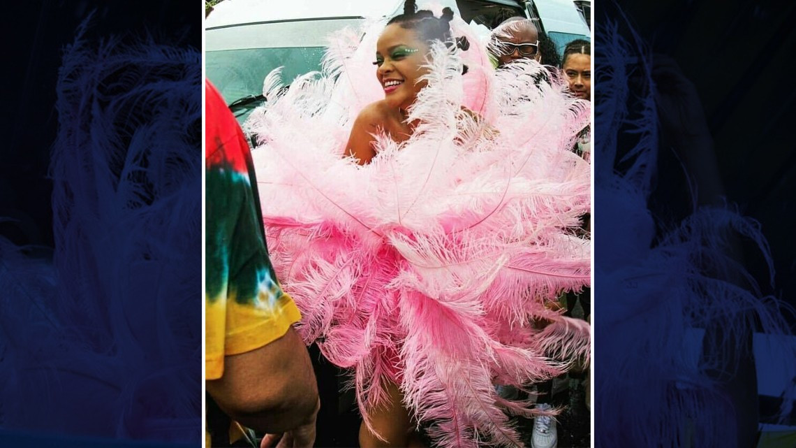El look de Rihanna para el Carnaval de Barbados