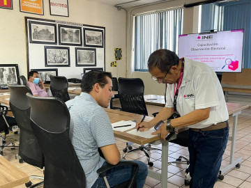 Capacita INE a ciudadanos sobre “observación electoral”