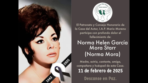 Murió Norma Mora, actriz del cine de oro mexicano