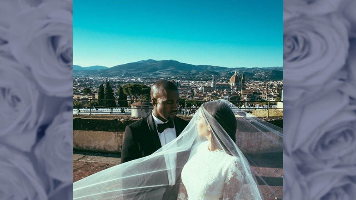 Kim Kardashian publica fotos inéditas de su boda con Kanye West
