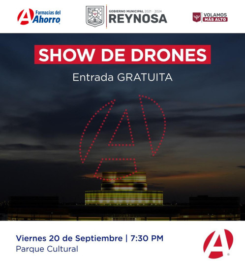 Invita el Gobierno Municipal de Reynosa a un mágico Show de Drones 