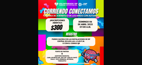 Inician DIF Reynosa y Voluntariado registro para carrera con causa ‘Corriendo Conectamos’