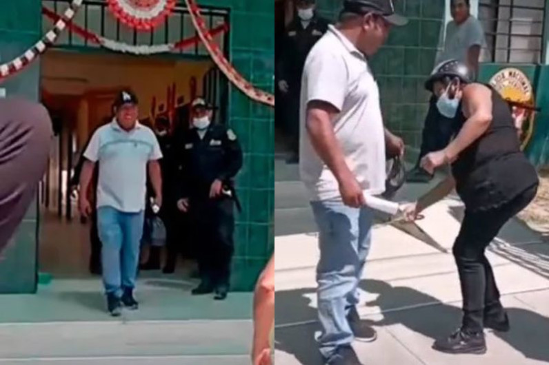 Sale de la cárcel y su mamá lo recibe a cinturonazos