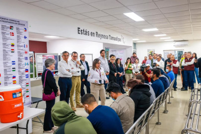 Dieron bienvenida a connacionales Américo Villarreal Anaya y Carlos Peña Ortiz