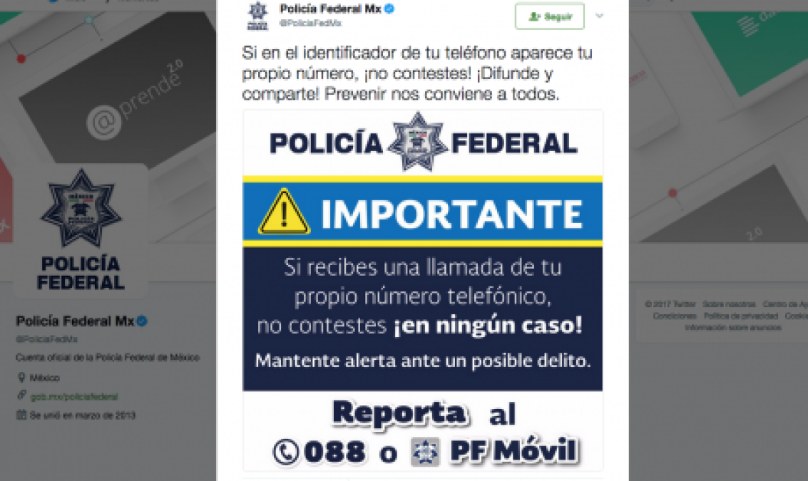 Policía Federal advierte sobre hackeos
