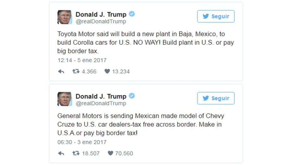 Ahora Trump amenaza a Toyota