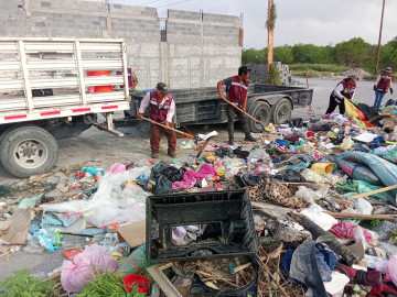 Trabaja Gobierno de Reynosa en horario extendido en limpieza y descacharrización