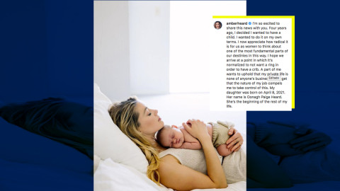 Amber Heard se convierte en madre