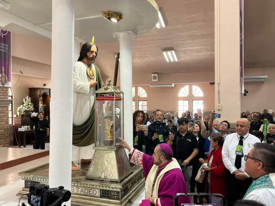 Llegan las Reliquias de San Judas Tadeo a Matamoros