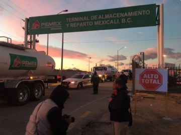 Retiran bloqueos en planta de Pemex en Mexicali y vías férreas en Chihuahua
