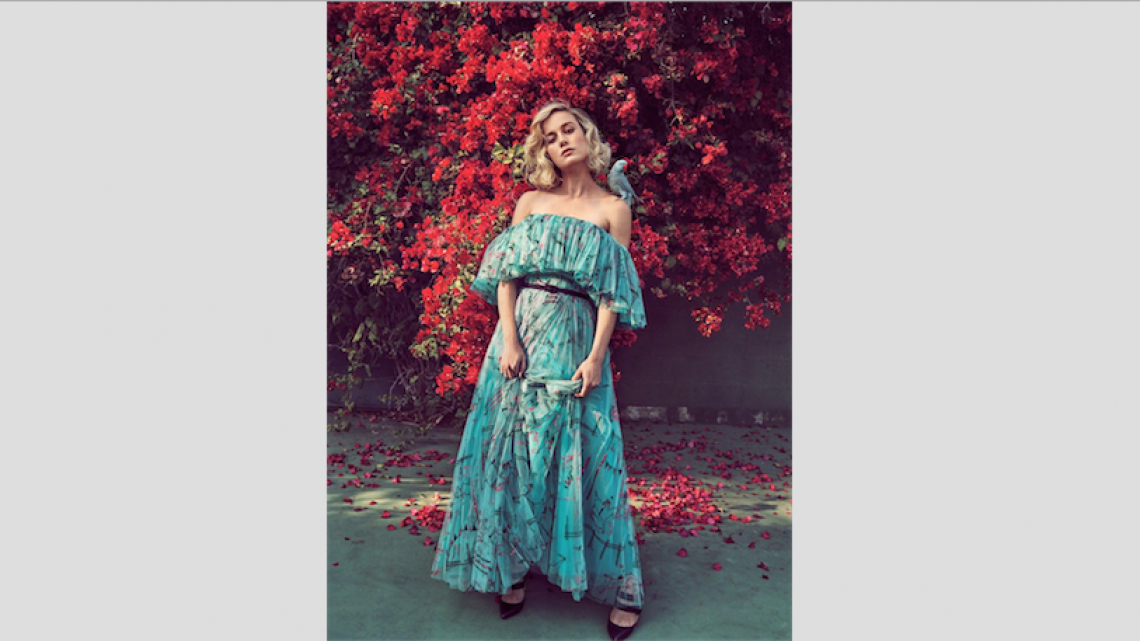 Brie Larson posa rodeada de pájaros para InStyle
