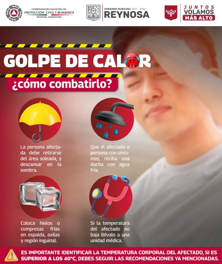 Continúa alerta por calor extremo en Reynosa