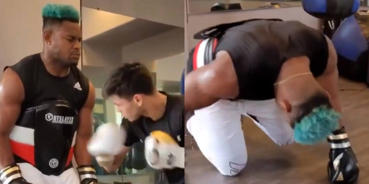 Ryan García 'noquea' a jugador de los Steelers en entrenamiento 