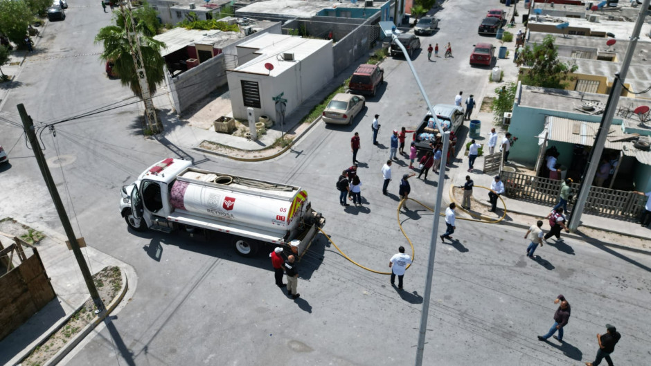 Supervisó Alcalde Carlos Peña Ortiz distribución de agua potable