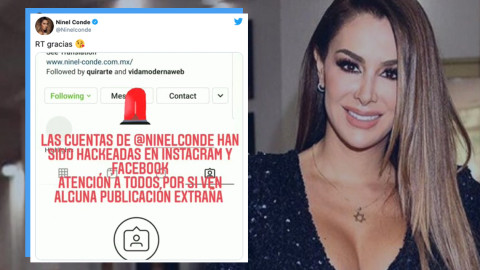 Hackean redes sociales de Ninel Conde