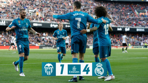 Real Madrid se impone con autoridad en Mestalla
