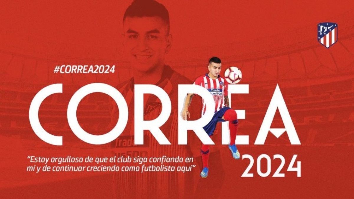 Ángel Correa amplía contrato con el Atlético de Madrid hasta 2024