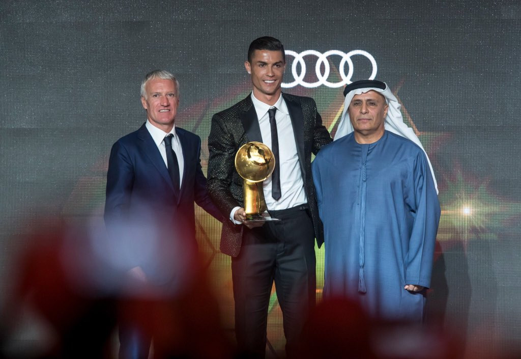 Cristiano es el Mejor Jugador del Año de los Globe Soccer Awards