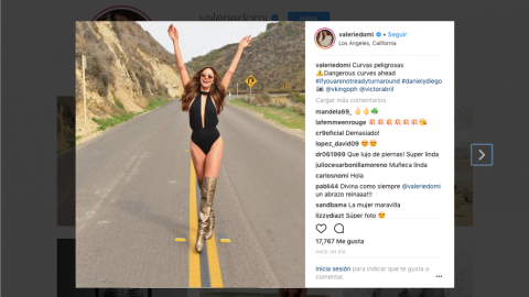 La peligrosa foto de Valeria Domínguez