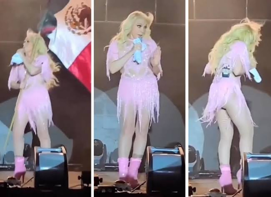 Cucaracha se le sube a Yuri durante concierto en Nuevo Laredo