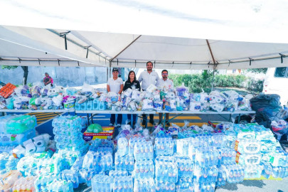 Recibió Carlos Peña Ortiz donativo para reynosenses enviado por Nataly García Díaz