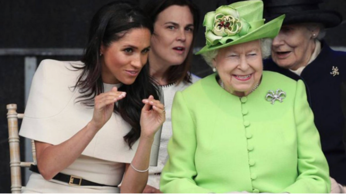 Meghan Markle en su primer evento sola con la reina Isabel II