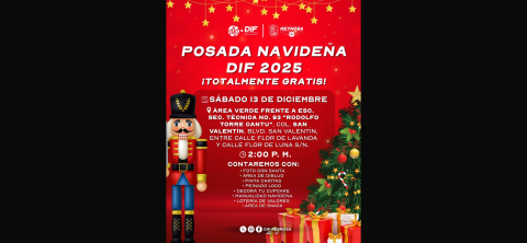 Hoy sábado Posada Navideña 2025 DIF-Reynosa en la colonia San Valentín*