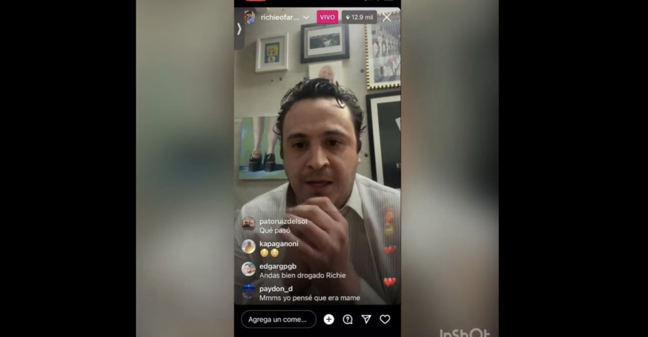 Ricardo O’Farrill arremete contra comediantes; revela los secretos de sus colegas en transmisión en vivo