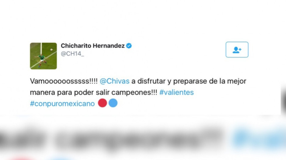 Felicita Chicharito a las Chivas por llegar a la Final de la Liga MX