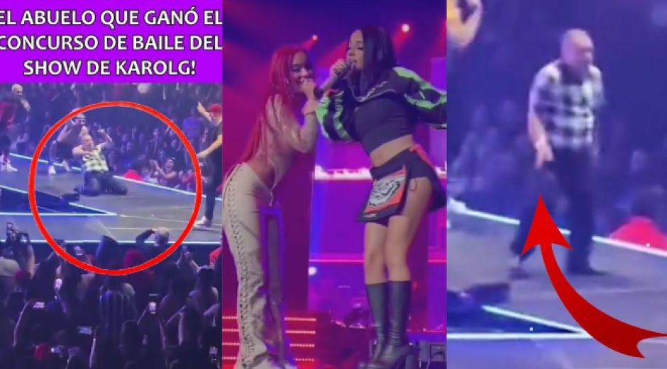 Adulto mayor deslumbró a Karol G tras bailar en su concierto
