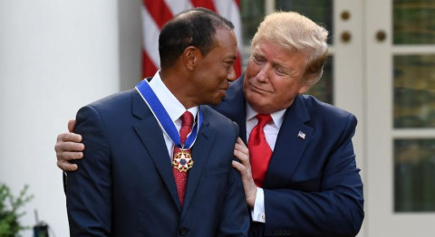 Tiger Woods recibe la Medalla Presidencial de la Libertad
