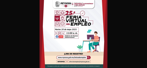 Invita Alcalde Carlos Peña Ortiz a la 25ª Feria Virtual del Empleo este martes