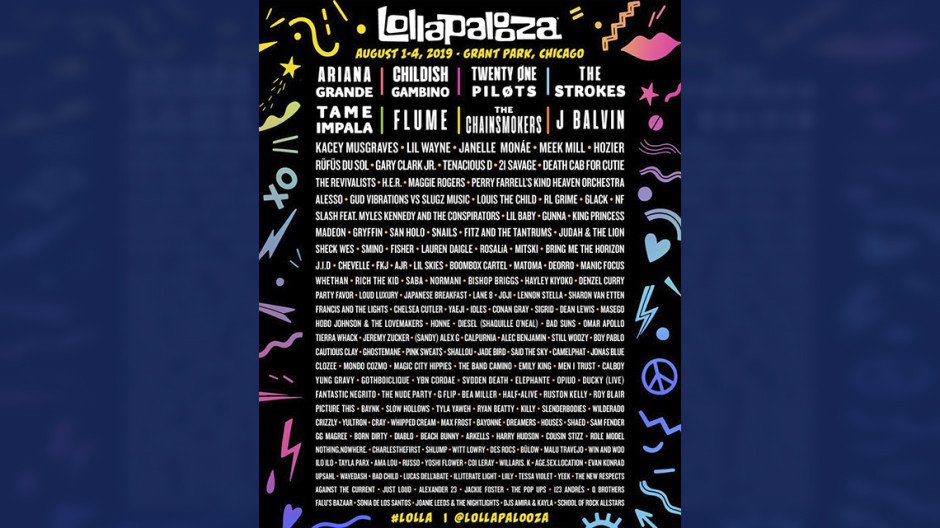 Conoce el line up del Lollapalooza Chicago 2019