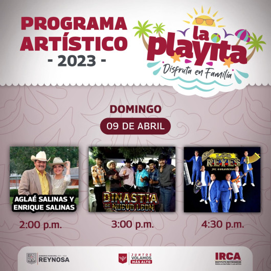 Programa Artístico 2023 de La Playita de Reynosa 