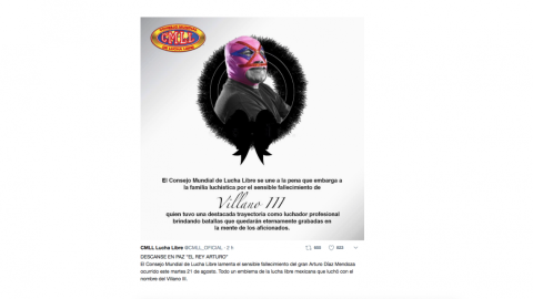 Fallece el luchador 'Villano III'