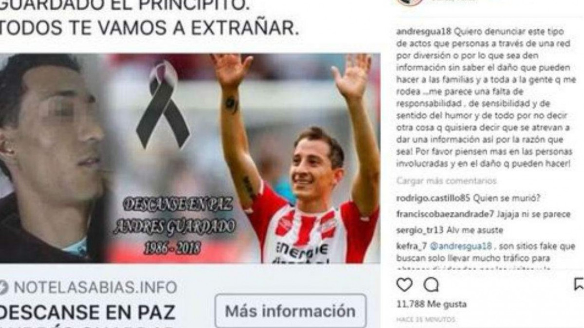 Desmiente Andrés Guardado falsa noticia de su muerte 