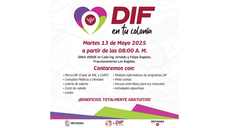 Realizará DIF-Reynosa brigada en el Fraccionamiento Los Ángeles