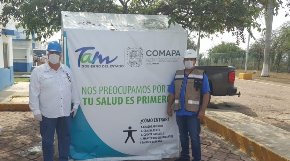 Implementa COMAPA Altamira acciones sanitarias ante pandemia del COVID 19