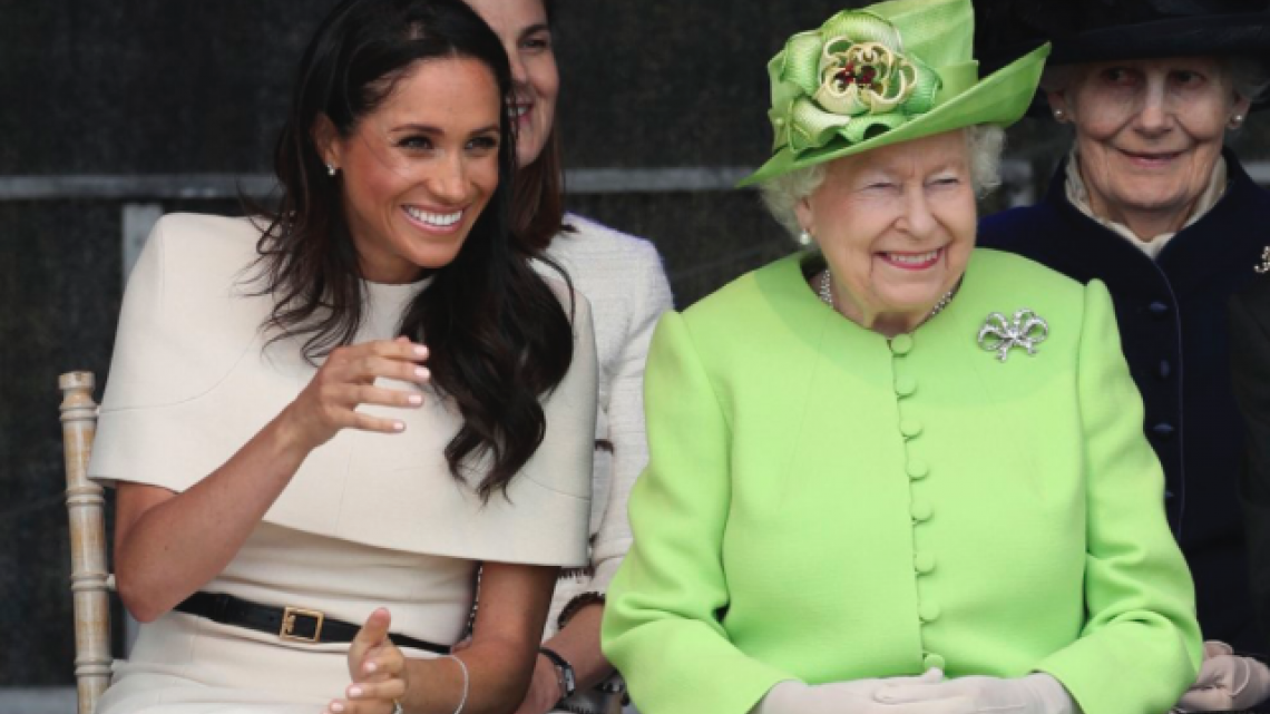 Meghan Markle en su primer evento sola con la reina Isabel II