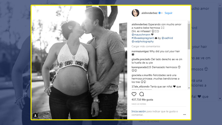 Aislinn Derbez da a conocer el sexo de su bebé