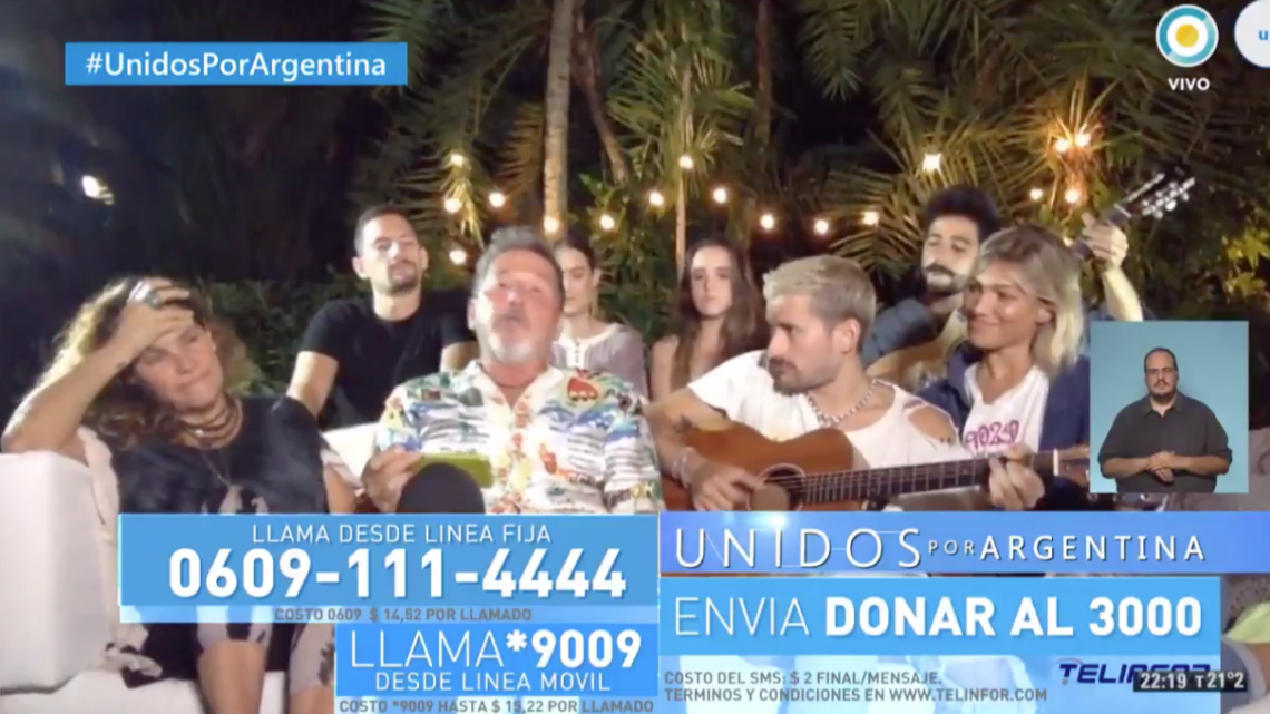 Distintas personalidades se unieron en el evento solidario 'Unidos por Argentina'