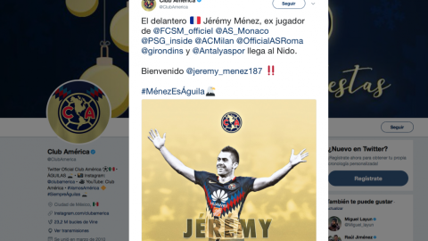 Jeremy Menez llega a las Águilas