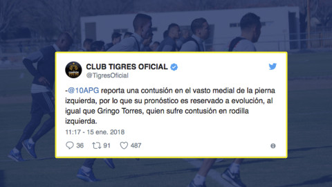 Gignac no entrena al parejo con Tigres