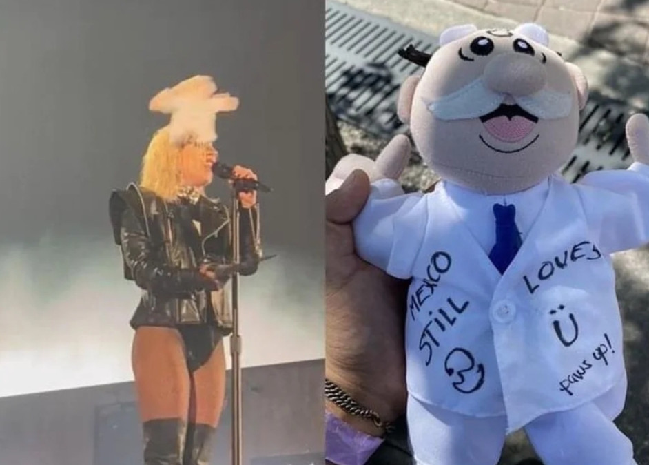 Fan le pega a Lady Gaga con peluche del Dr. Simi 