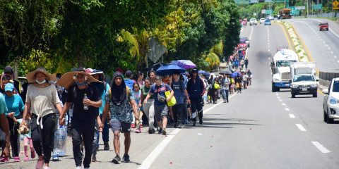 Sale la primera caravana migrante del 2025, partió de Chiapas con destino a EU