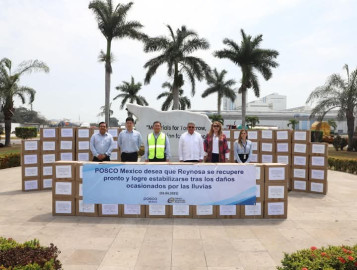 Une corazones DIF Reynosa en apoyo a familias, con empresa POSCO México