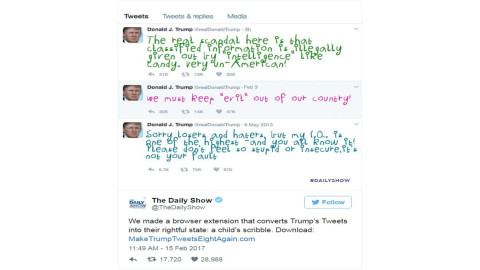 Ahora los tuits de Trump pueden convertirse en garabatos