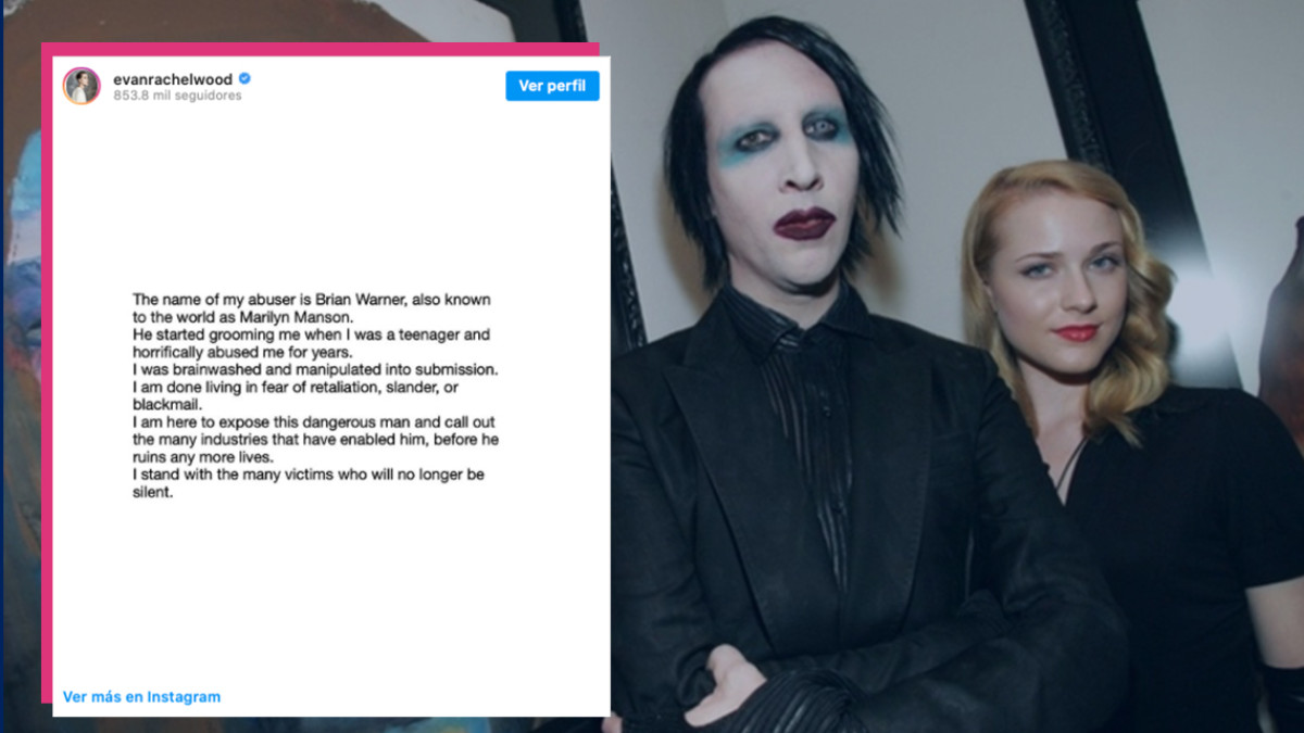 Evan Rachel Wood acusa de abuso sexual a Marilyn Manson