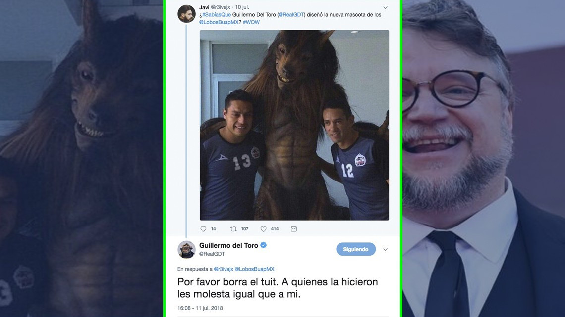 Guillermo Del Toro se deslinda de supuesta mascota de Lobos BUAP