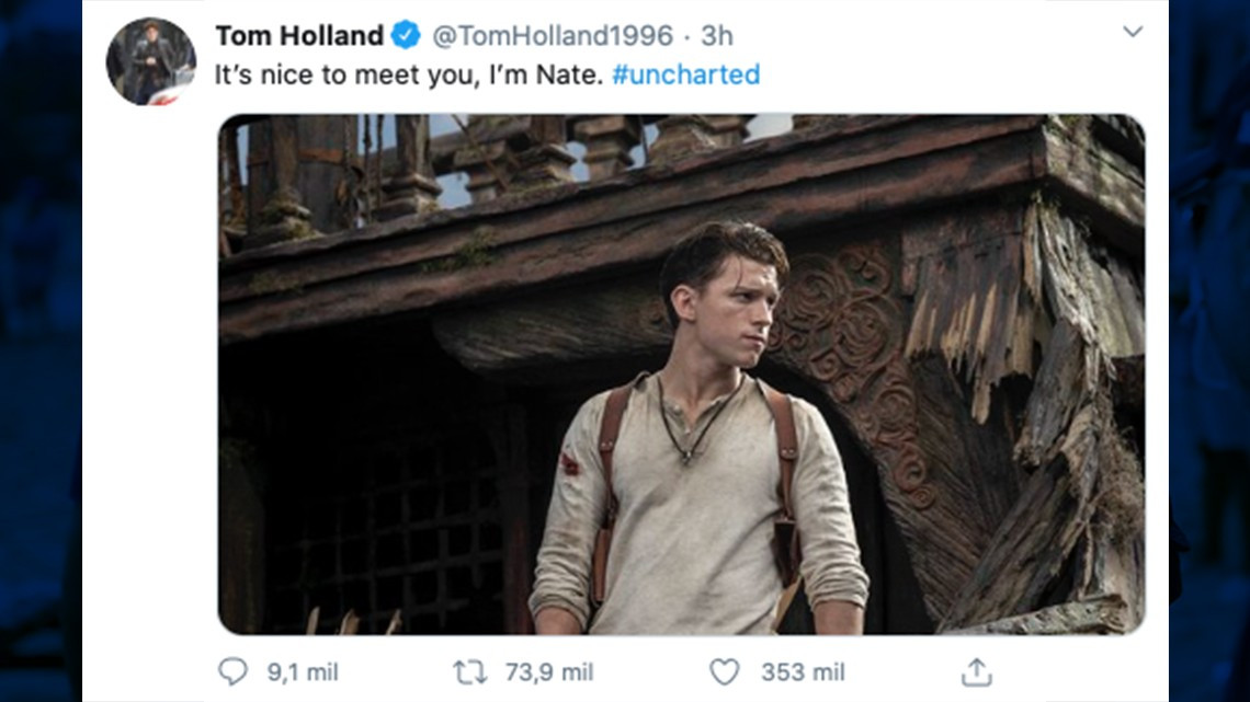Revela Tom Holland imagen del rodaje de "Uncharted"
